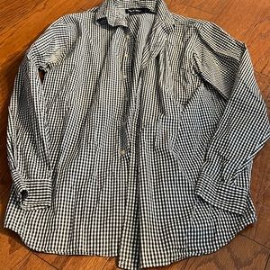Polo Golf black and white checkered button down